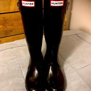 Hunter gloss tall boots min wear